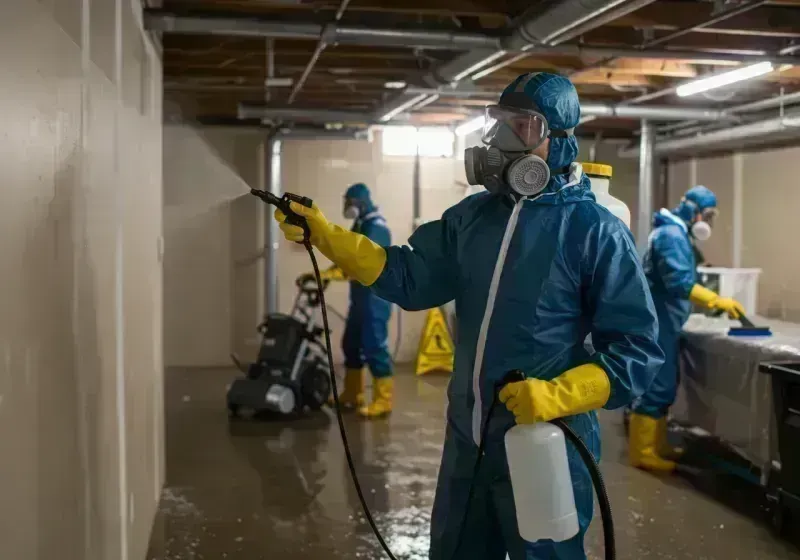 Basement Sanitization and Antimicrobial Treatment process in Cameron Park, TX